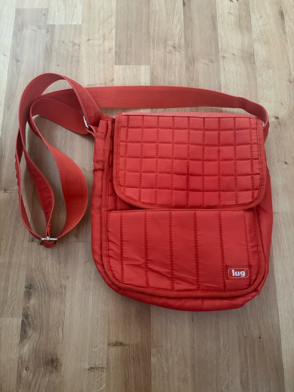Lug Moped Crossbody Quilted Bag Orange Medium Travel Adjustable Strap Bag/Purse